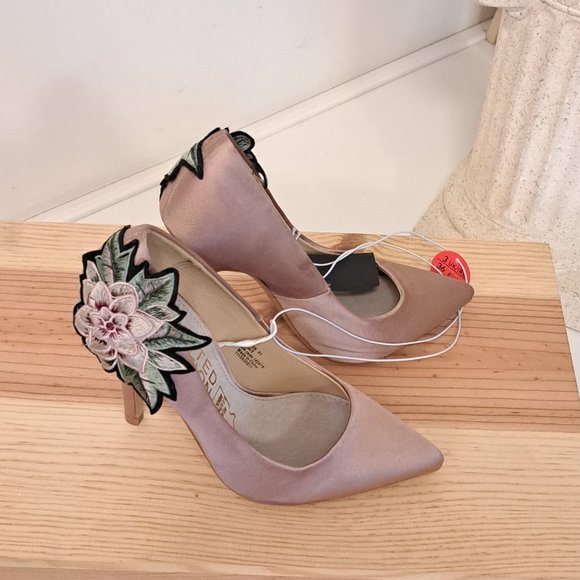 Primark Shoes Limited Edition By Primark Pink Heel Shoe With Floral